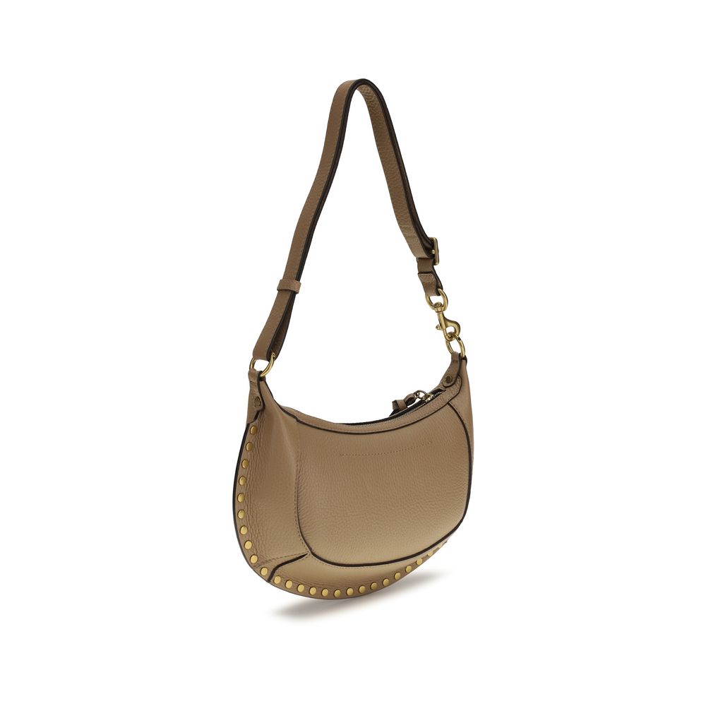 Isabel Marant Oskan Moon Beige Calf Leather Shoulder Bag