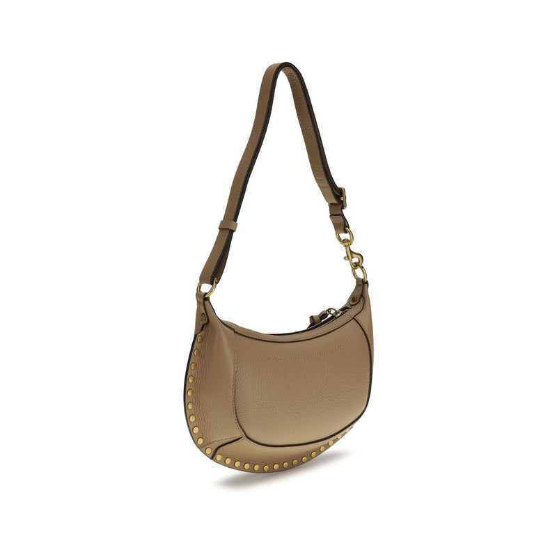 Isabel Marant Oskan Moon Beige Calf Leather Shoulder Bag