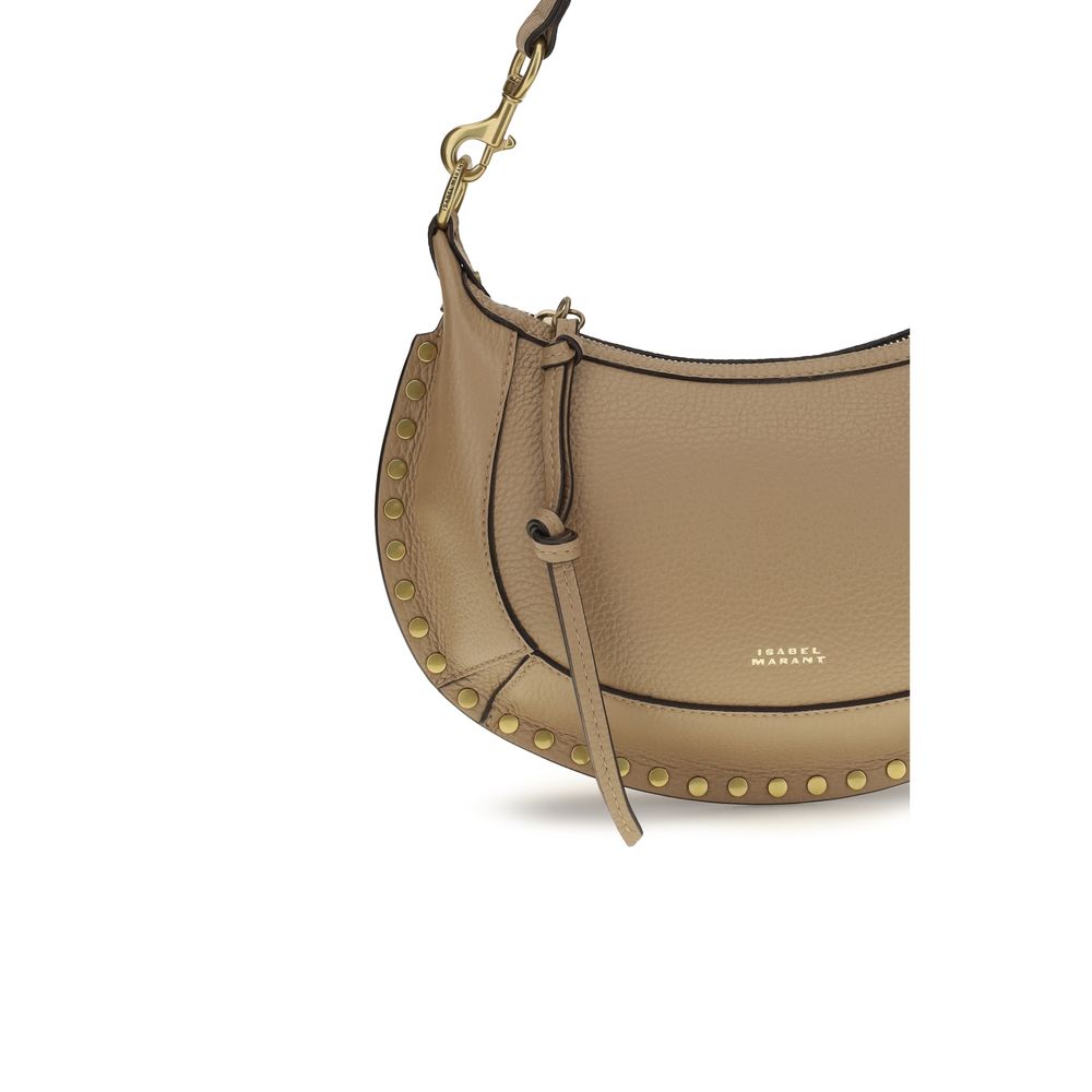 Isabel Marant Oskan Moon Beige Calf Leather Shoulder Bag