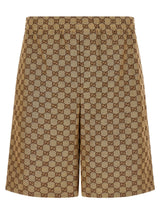 Short Bermuda Gucci en lin beige