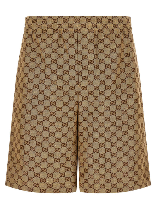 Gucci Beige Linen Bermuda Shorts