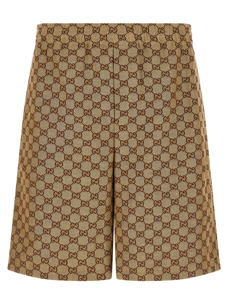 Gucci Beige Linen Bermuda Shorts