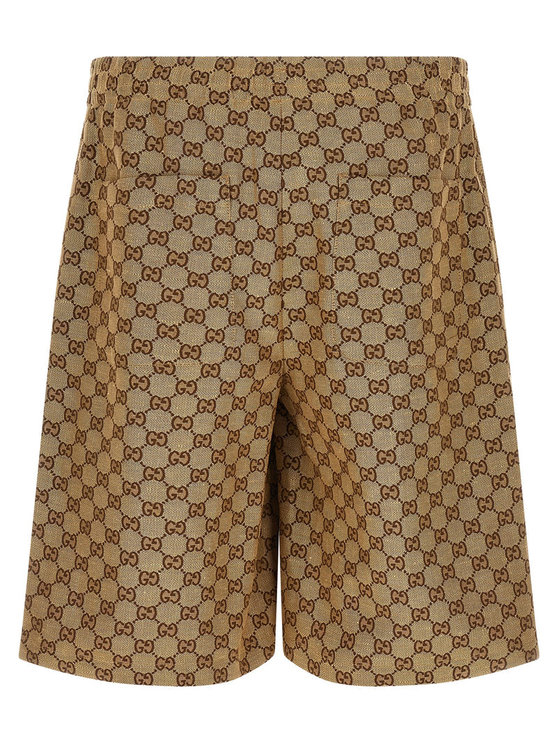 Gucci Beige Linen Bermuda Shorts