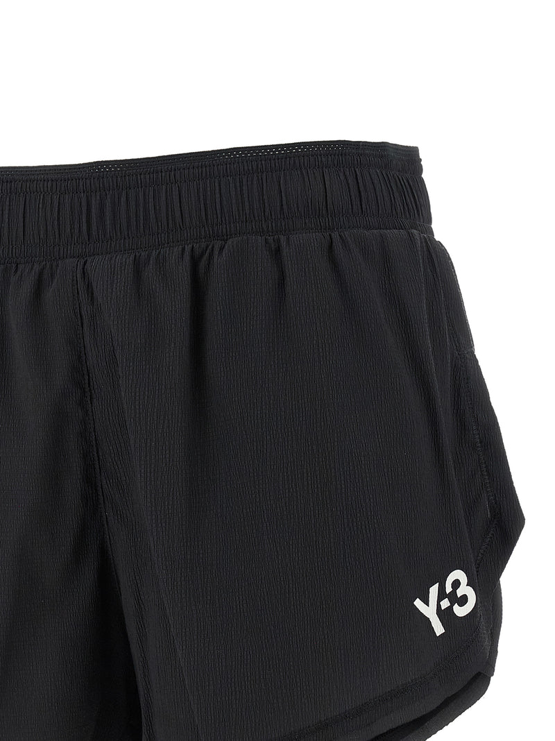 Y-3 Black Polyamide Bermuda Shorts
