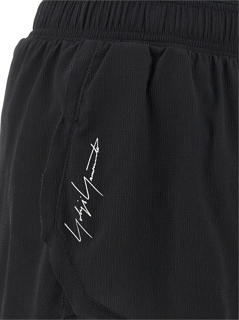 Y-3 Black Polyamide Bermuda Shorts