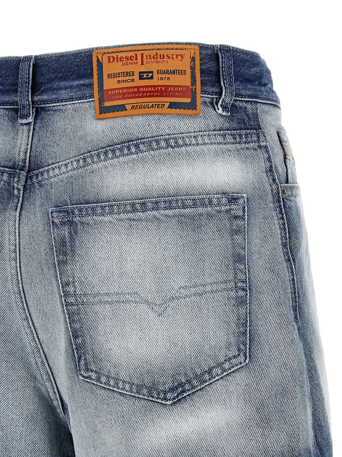 Diesel De-Helios-FSI Blue Cotton Bermuda Shorts for Women