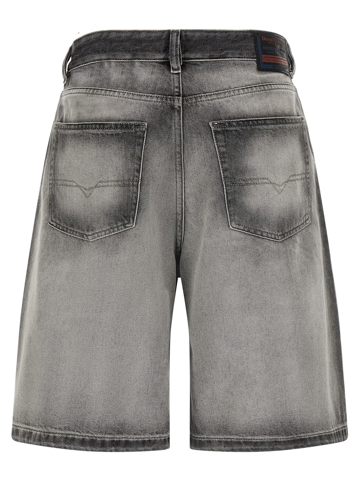 Diesel De-sire Gray Cotton Bermuda Shorts for Women