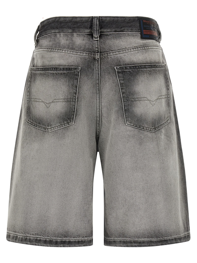 Diesel De-sire Gray Cotton Bermuda Shorts for Women