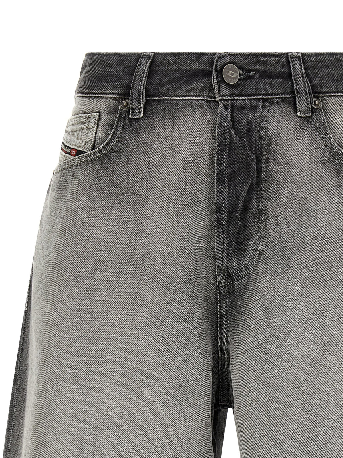 Diesel De-sire Gray Cotton Bermuda Shorts for Women