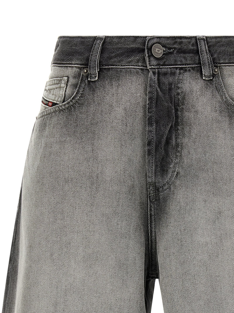 Diesel De-sire Gray Cotton Bermuda Shorts for Women