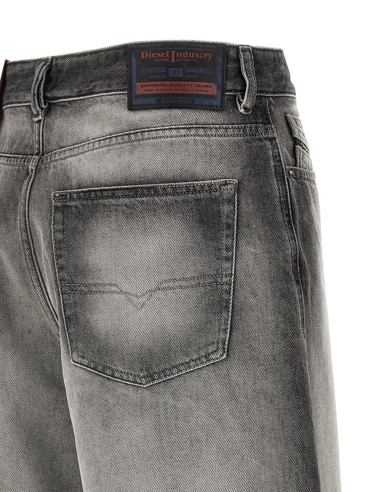 Diesel De-sire Gray Cotton Bermuda Shorts for Women