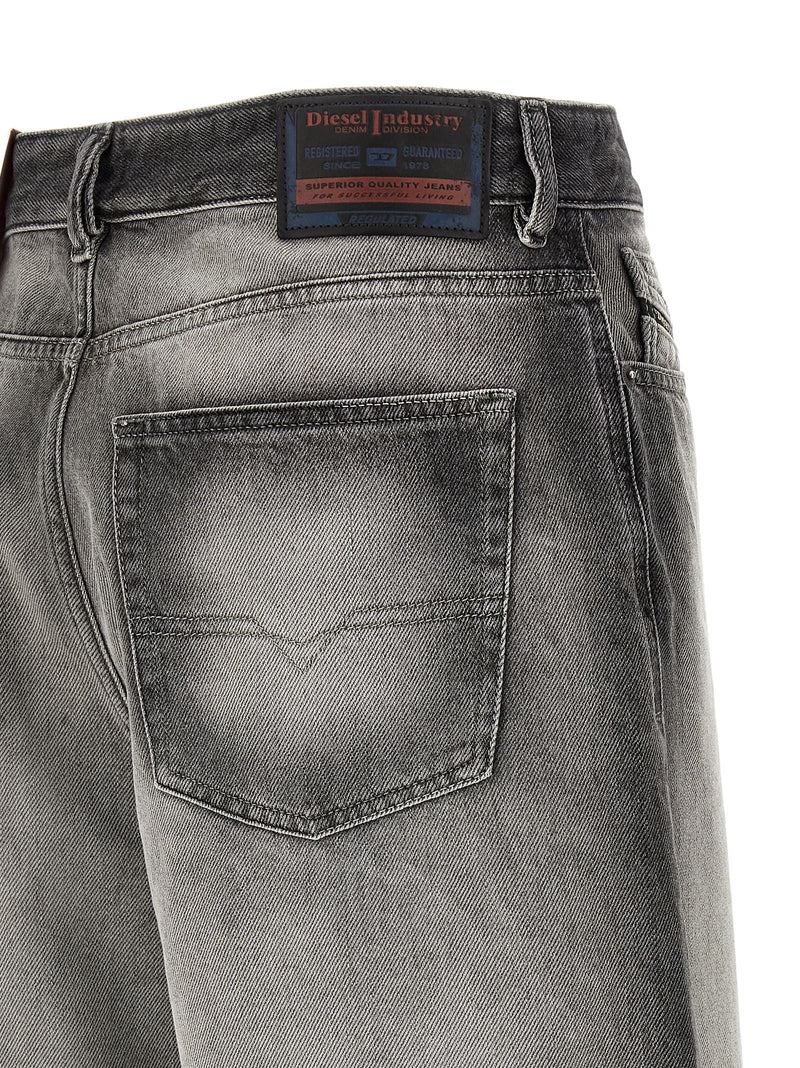 Diesel De-sire Gray Cotton Bermuda Shorts for Women