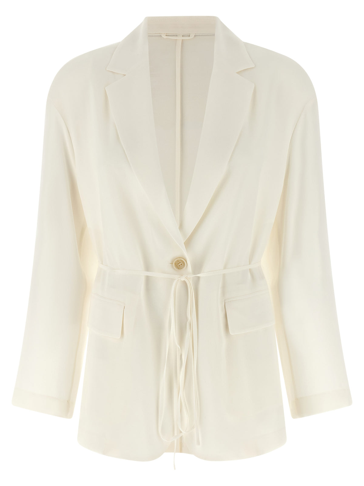 Brunello Cucinelli Beige Silk Blazer