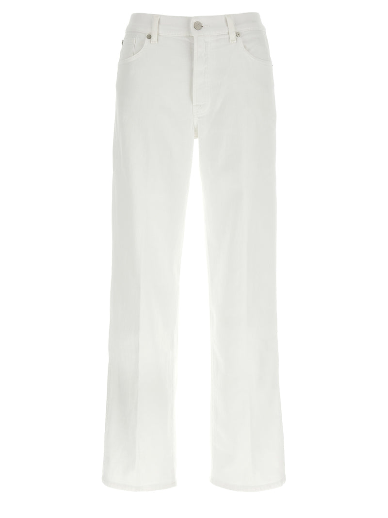 Jeans droits blancs en coton 7 For All Mankind