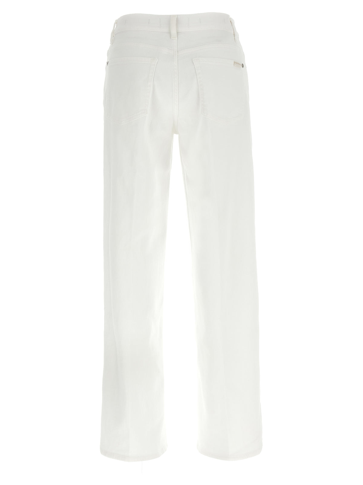 Jeans droits blancs en coton 7 For All Mankind