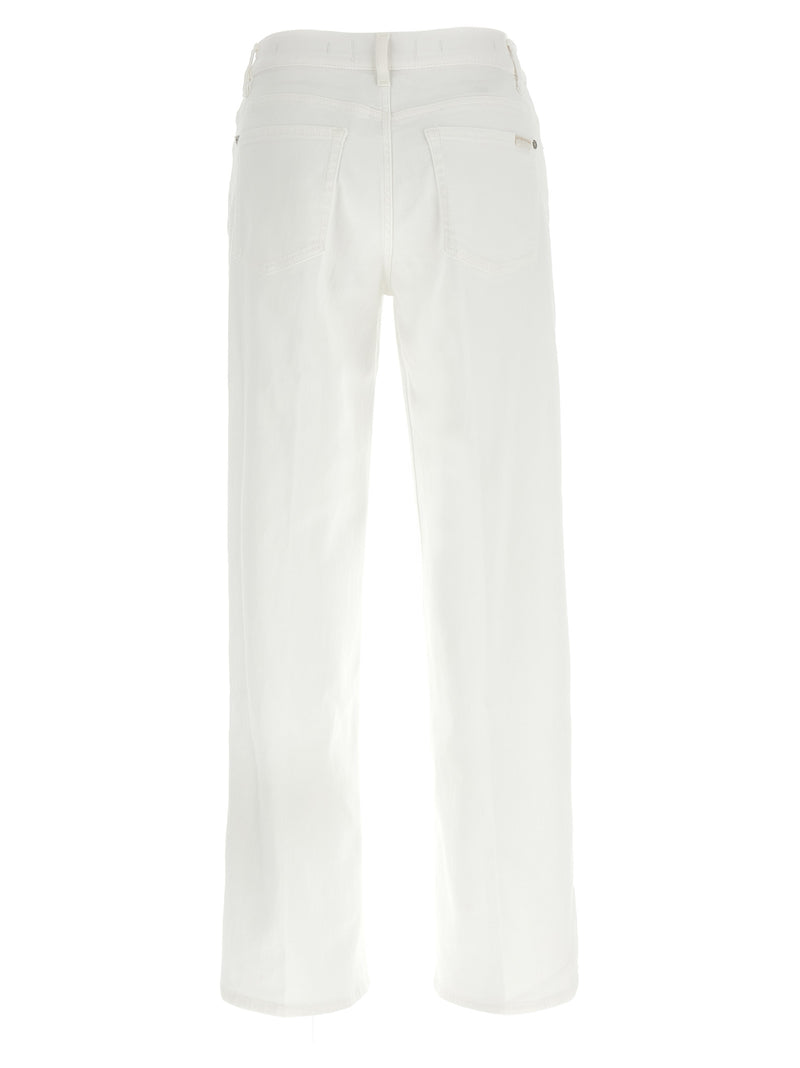 Jeans droits blancs en coton 7 For All Mankind