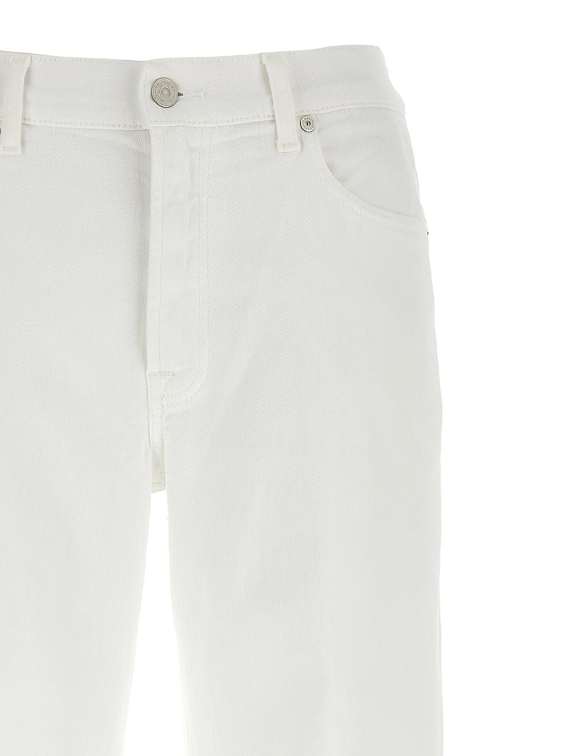 Jeans droits blancs en coton 7 For All Mankind