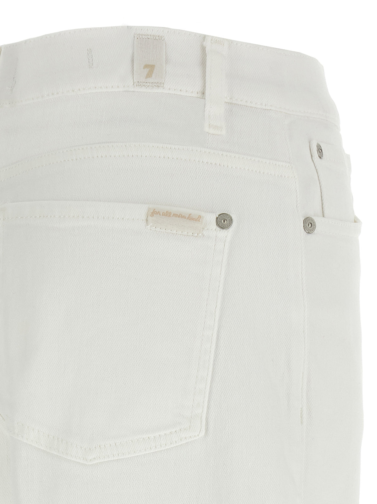 Jeans droits blancs en coton 7 For All Mankind