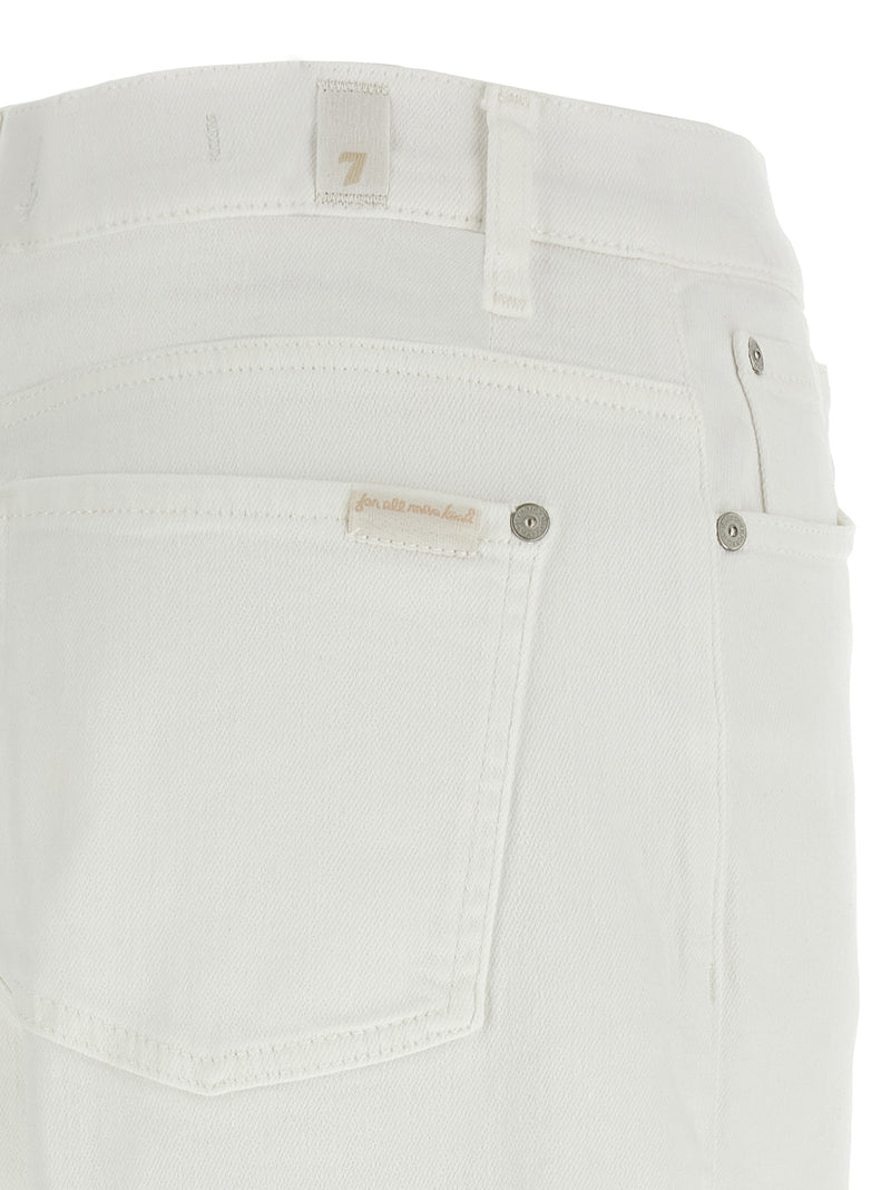 Jeans droits blancs en coton 7 For All Mankind