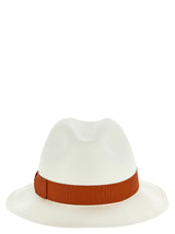Borsalino Bordeaux Fedora en chanvre