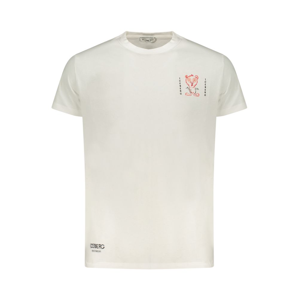 Iceberg Bianco Cotton Men T-Shirt