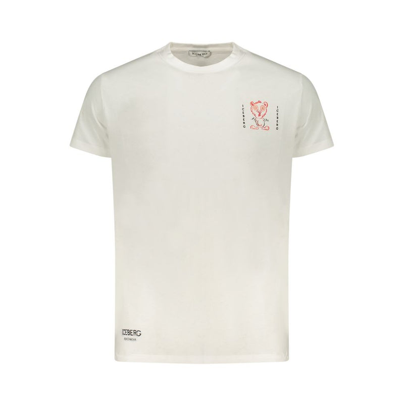 Iceberg Bianco Cotton Men T-Shirt - Stylish Comfort
