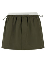 Jupe longue bicolore en coton Alexander Wang