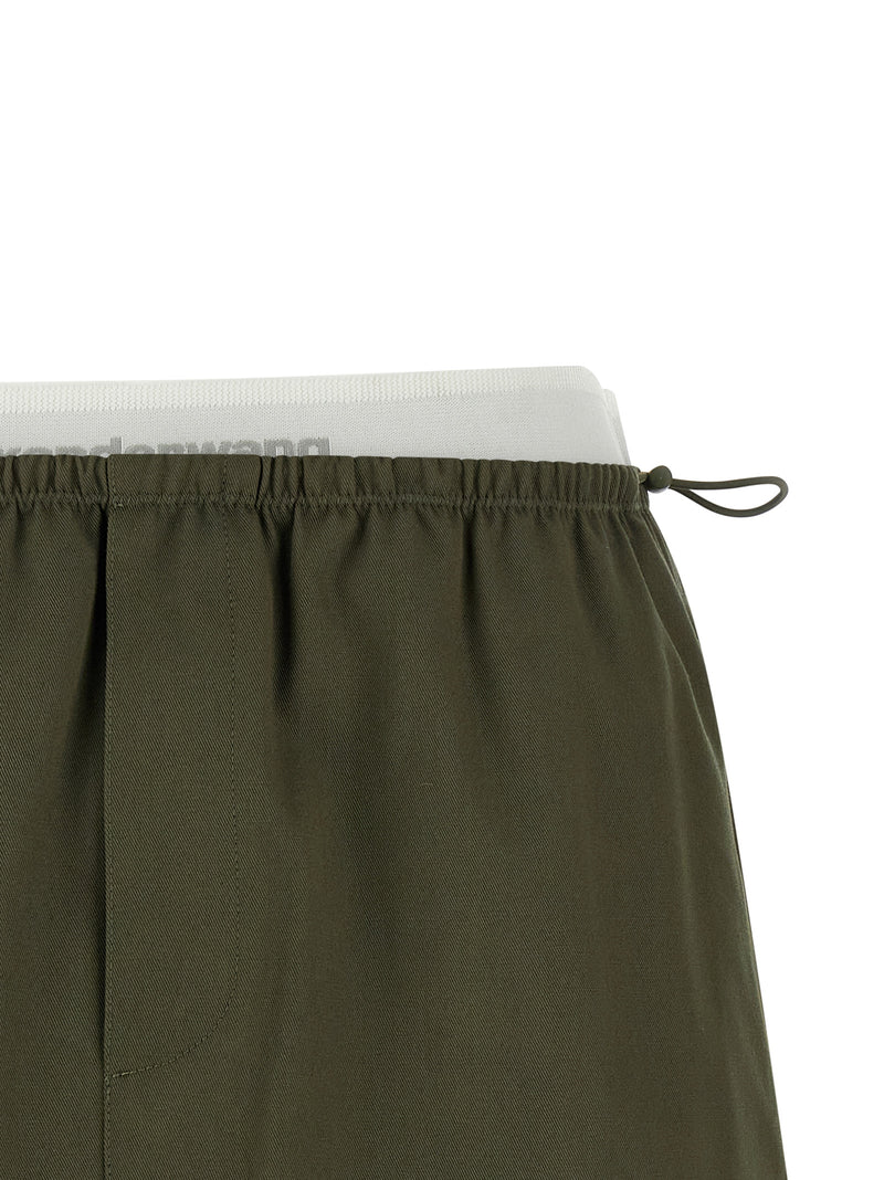 Jupe longue bicolore en coton Alexander Wang