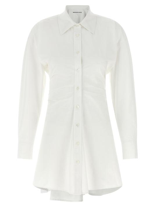 Alexander Wang Chemisier Mini Dress en Coton Blanc