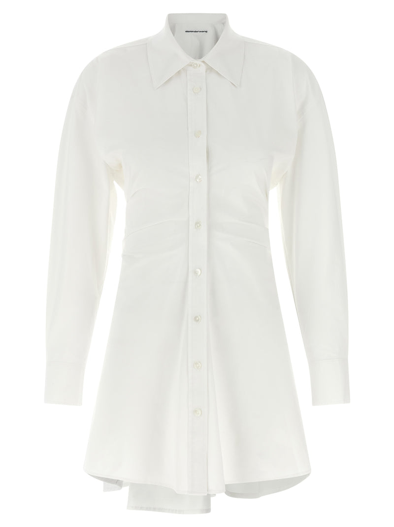 Alexander Wang Chemisier Mini Dress en Coton Blanc