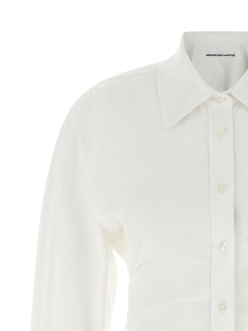Alexander Wang Chemisier Mini Dress en Coton Blanc