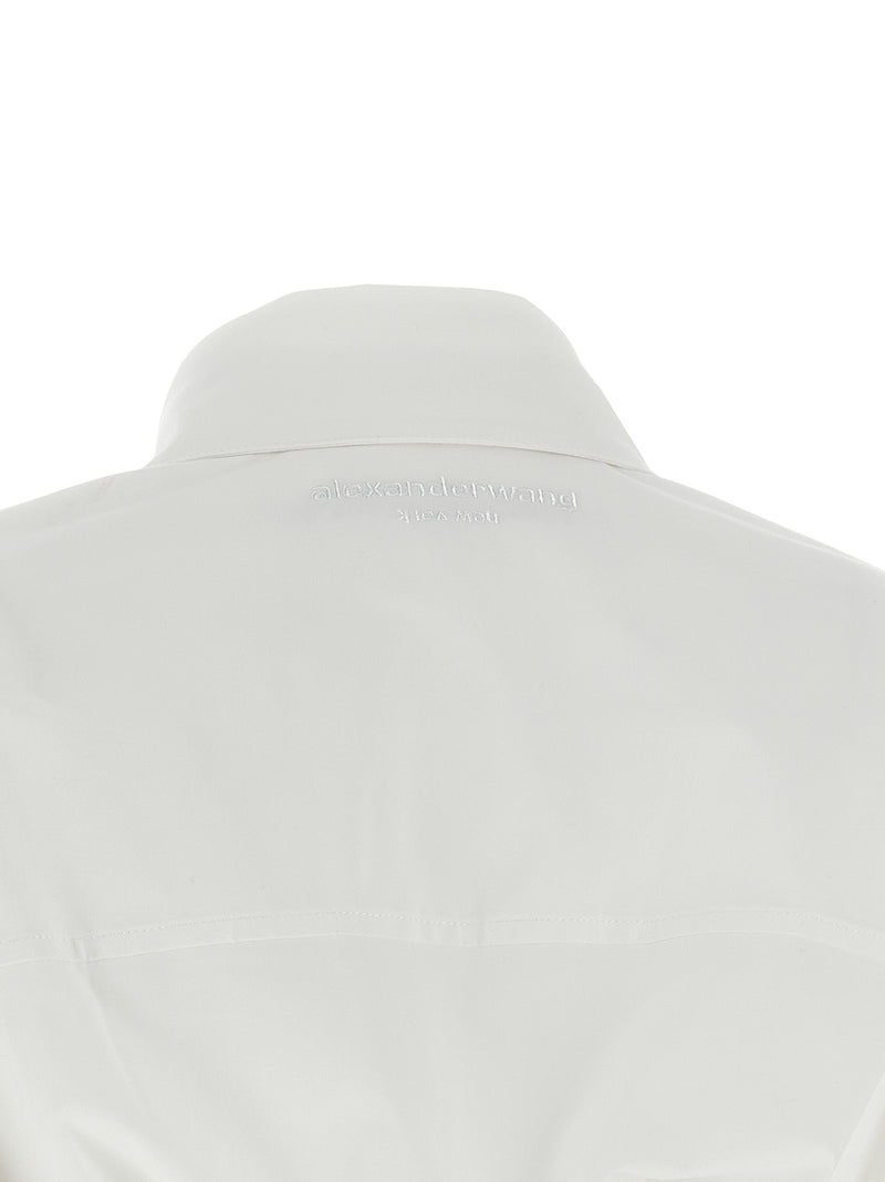 Alexander Wang Chemisier Mini Dress en Coton Blanc