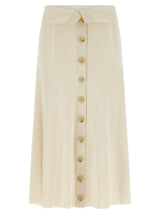 Zimmermann Rebellion Beige Viscose Midi Skirt