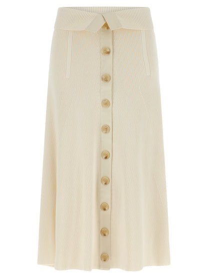 Zimmermann Beige Viscose Midi Skirt