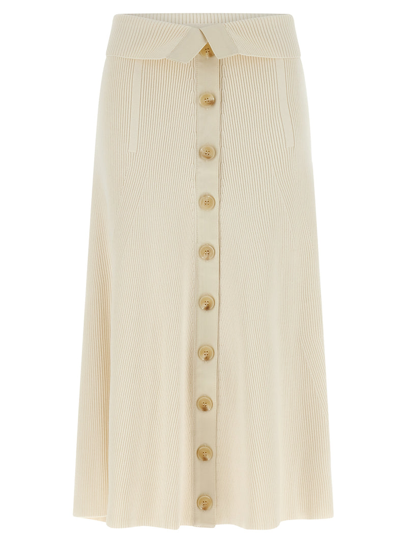 Zimmermann Rebellion Beige Viscose Midi Skirt