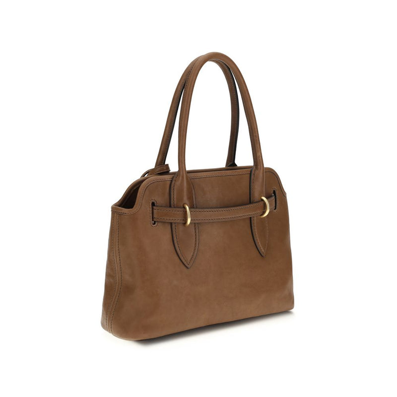 Miu Miu Brown Lamb Ovis Aries Handbag - Aventure Collection