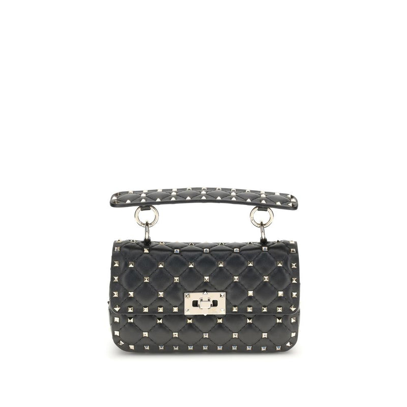 Valentino Garavani Black Calf Leather Bos Taurus Handbag