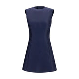 Robe Décontractée Balenciaga en Laine Bleue Oves Aries