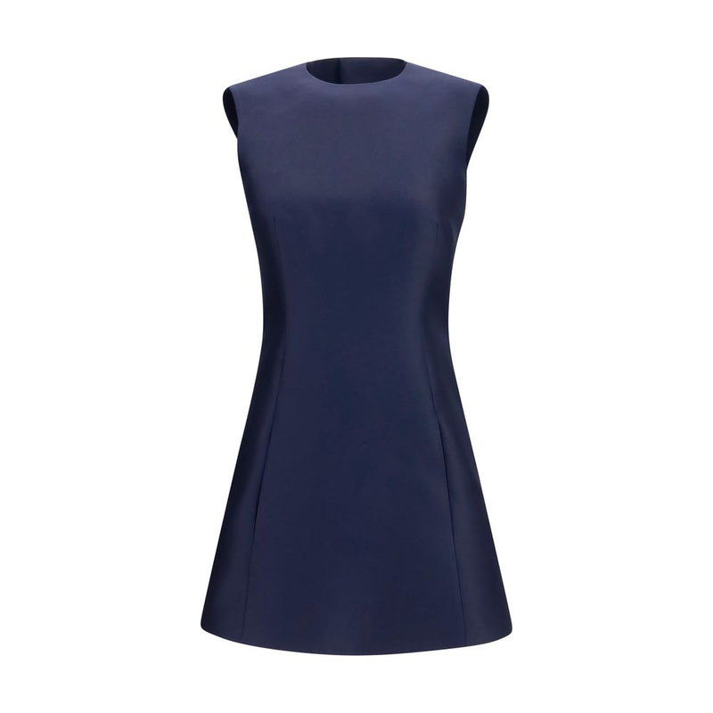 Robe Décontractée Balenciaga en Laine Bleue Oves Aries