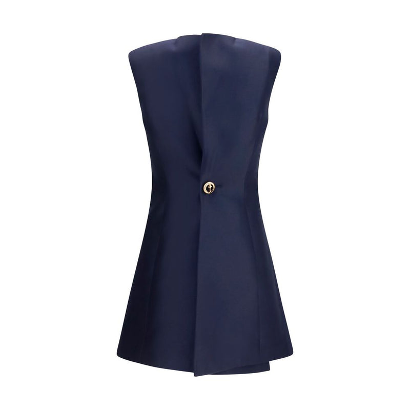 Robe Décontractée Balenciaga en Laine Bleue Oves Aries