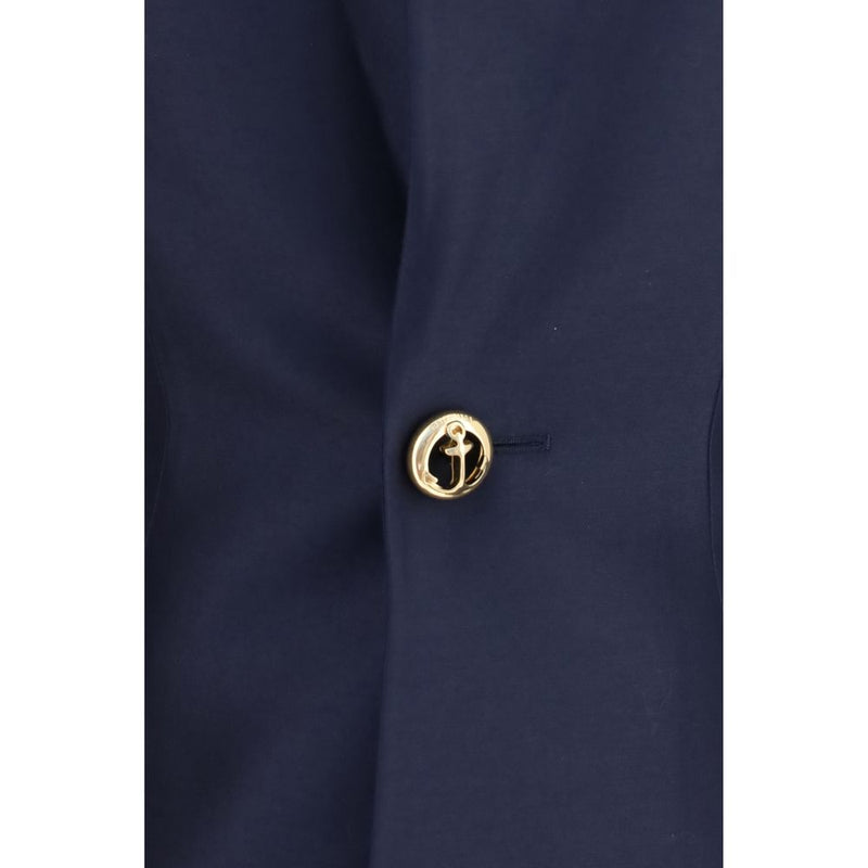 Robe Décontractée Balenciaga en Laine Bleue Oves Aries