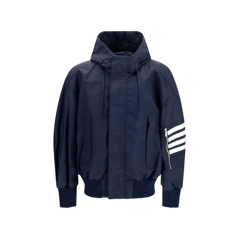 Thom Browne Black Cotton Shell Jacket for Men