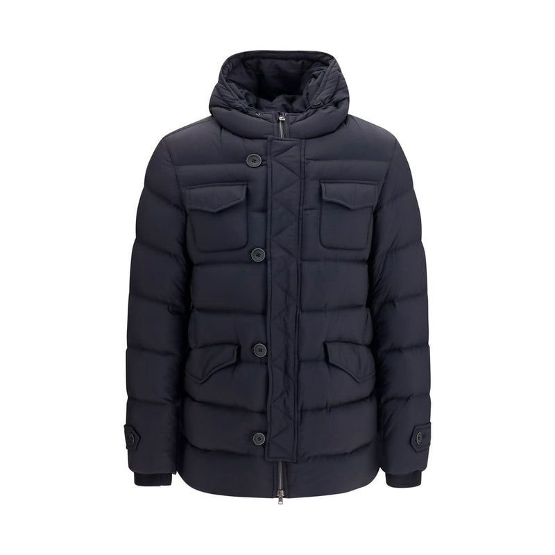 Herno Black Polyester Full-Length Down Jacket
