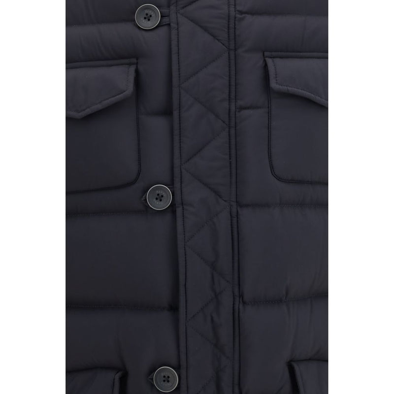 Herno Black Polyester Full-Length Down Jacket