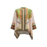 Chemise à motif de soie multicolore La Double J