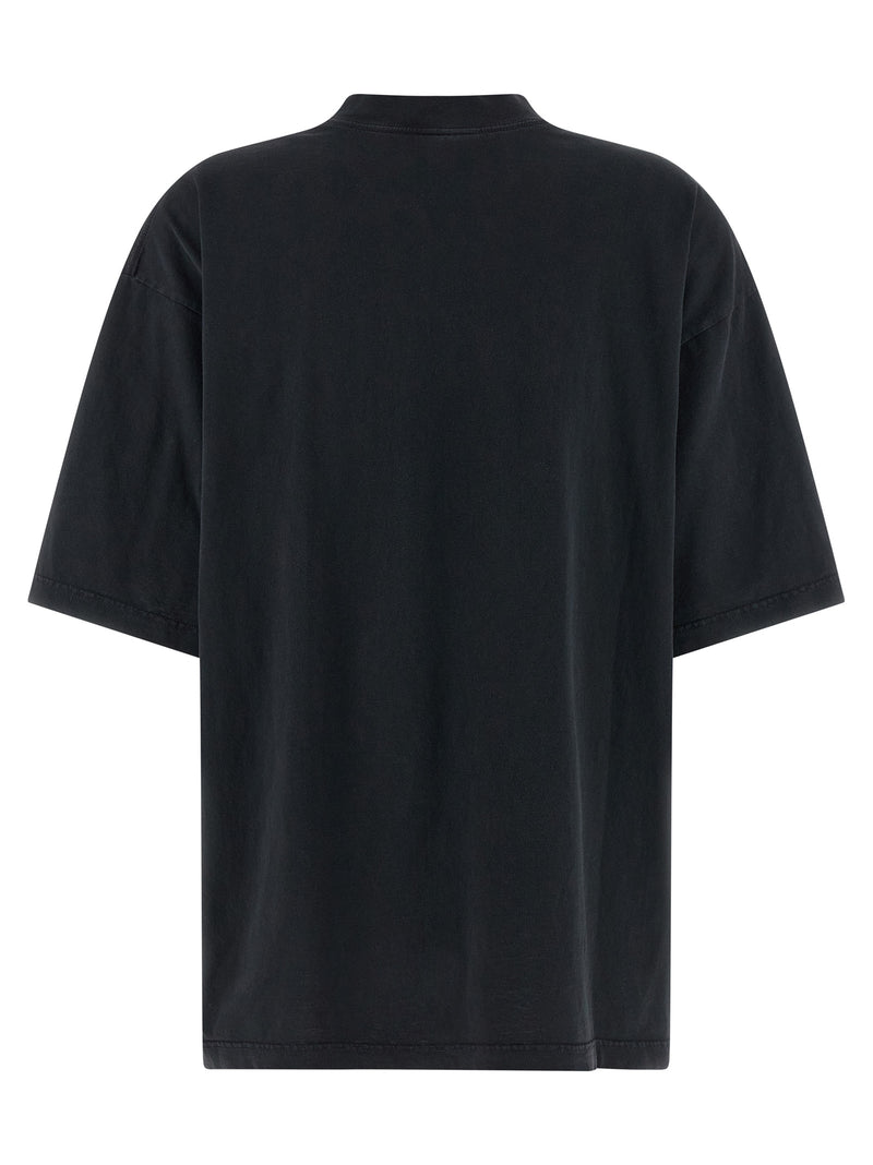 Balenciaga Black Washed Effect Cotton T-Shirt