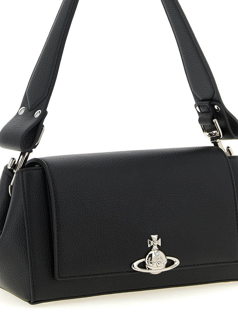 Sac à bandoulière en polyéthylène noir Vivienne Westwood