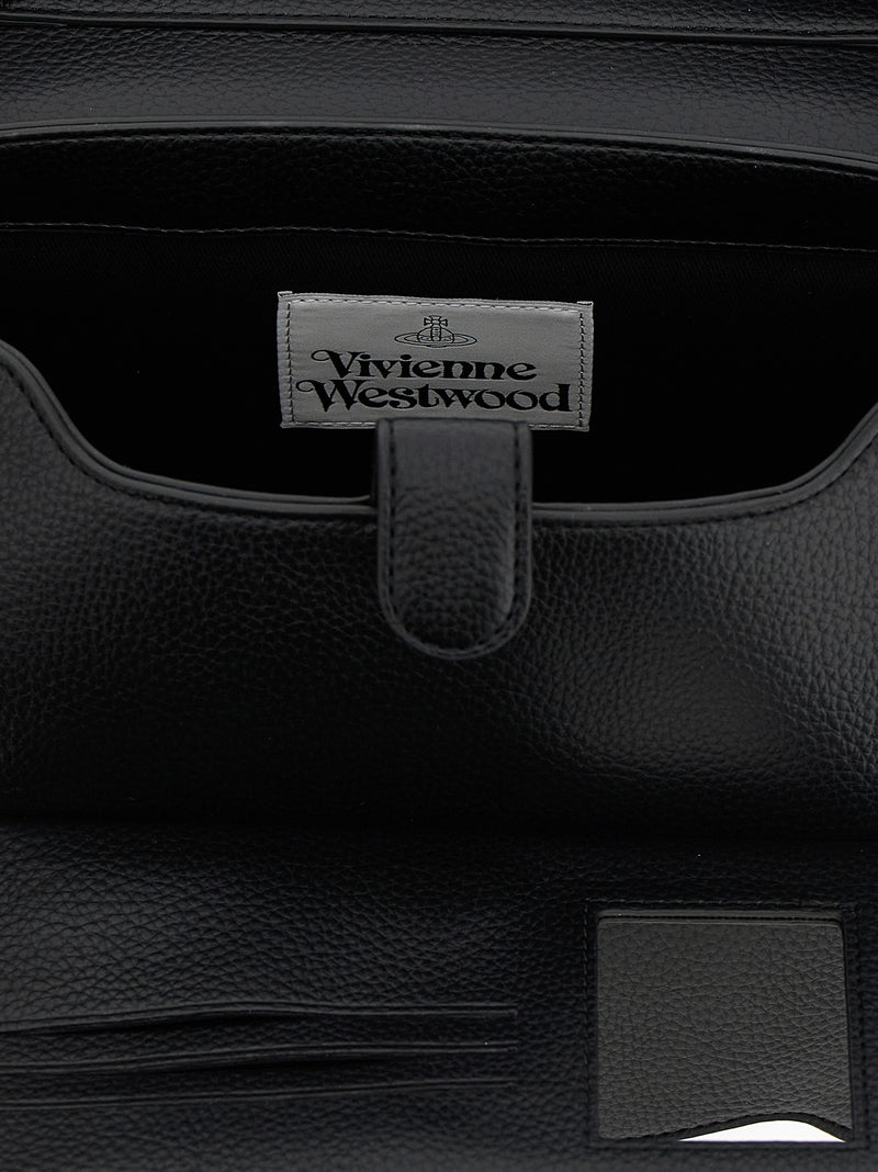 Sac à bandoulière en polyéthylène noir Vivienne Westwood