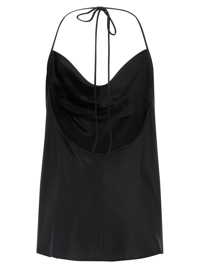 Valentino Garavani Black Silk Tank Top for Women