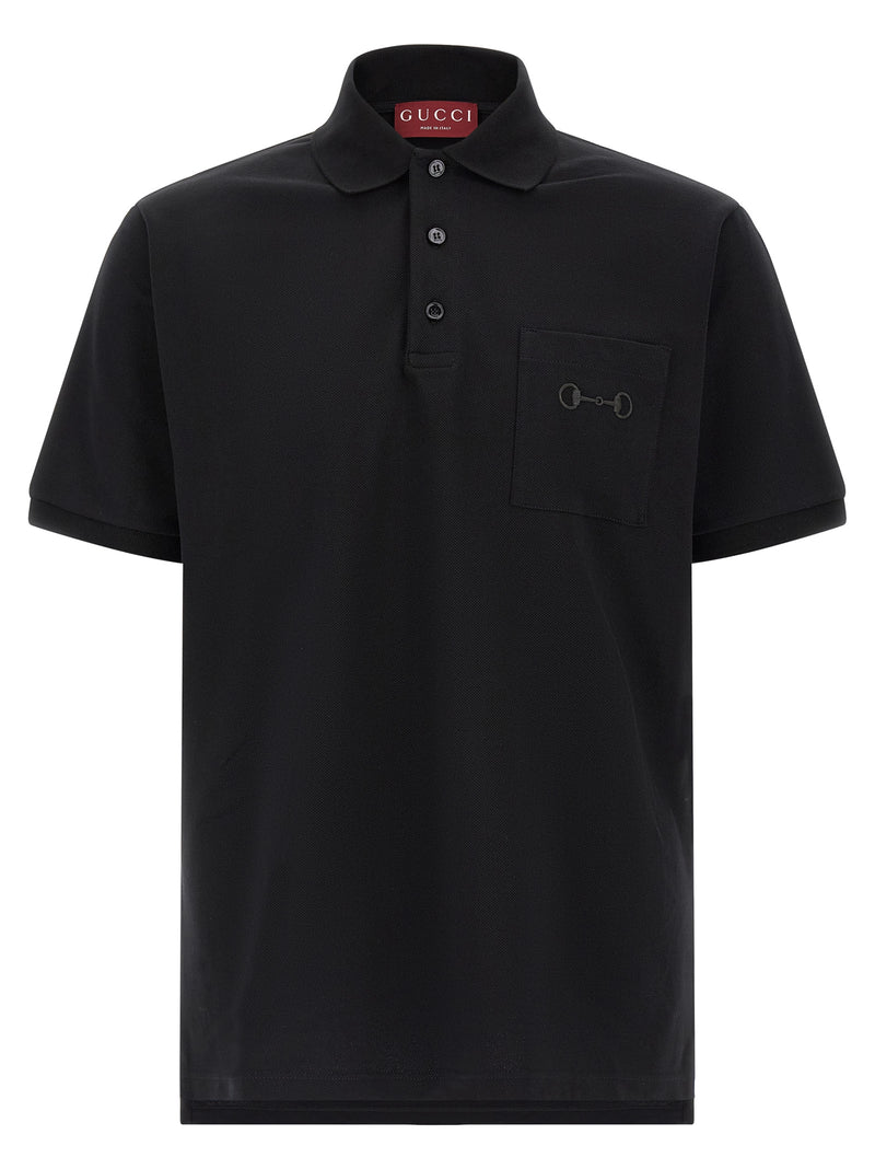Gucci Black Cotton Polo Shirt - Stylish & Comfortable